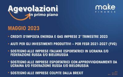 Agevolazioni in primo piano Maggio 2023