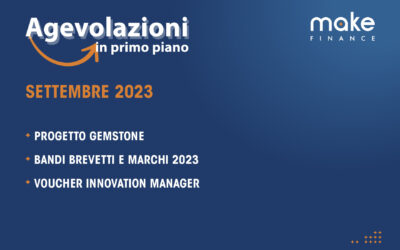 Agevolazioni in primo piano Settembre 2023