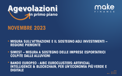 Agevolazioni in primo piano Novembre 2023