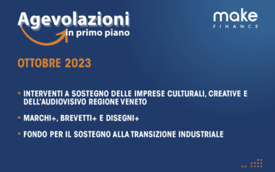 Agevolazioni in primo piano Ottobre 2023