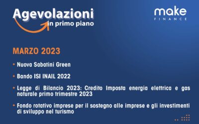 Agevolazioni in primo piano Marzo 2023
