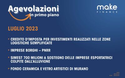 Agevolazioni in primo piano Luglio 2023