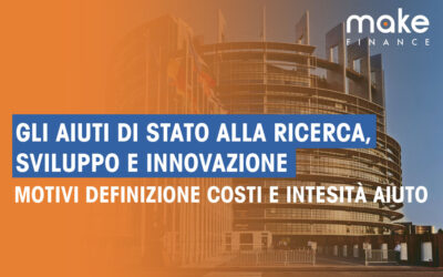 Gli aiuti di stato alla ricerca, sviluppo e innovazione