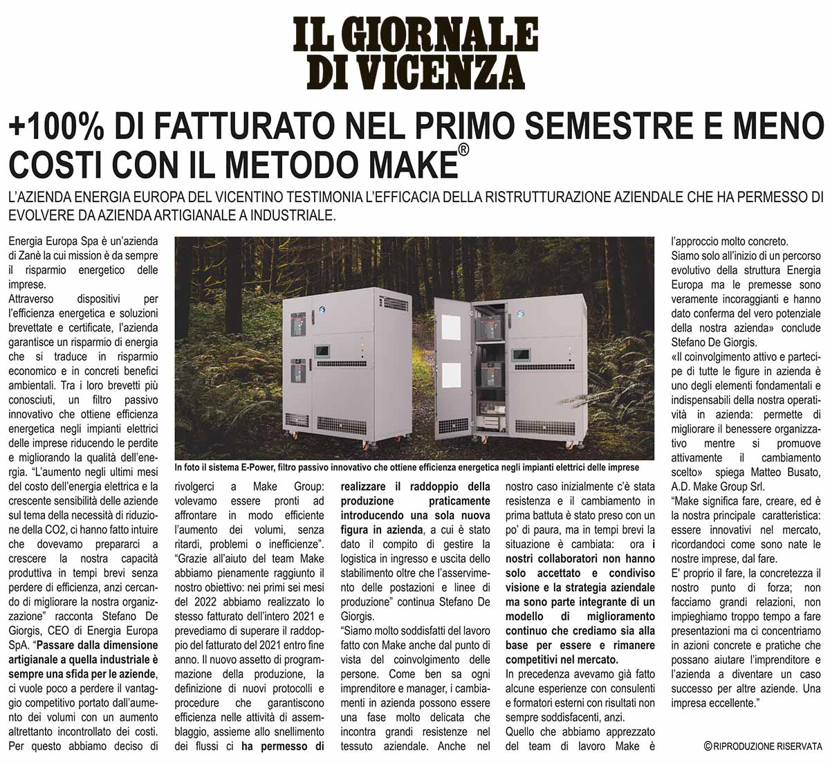 Deimos rassegna stampa make group