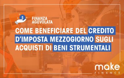 Credito d’imposta Mezzogiorno per beni strumentali